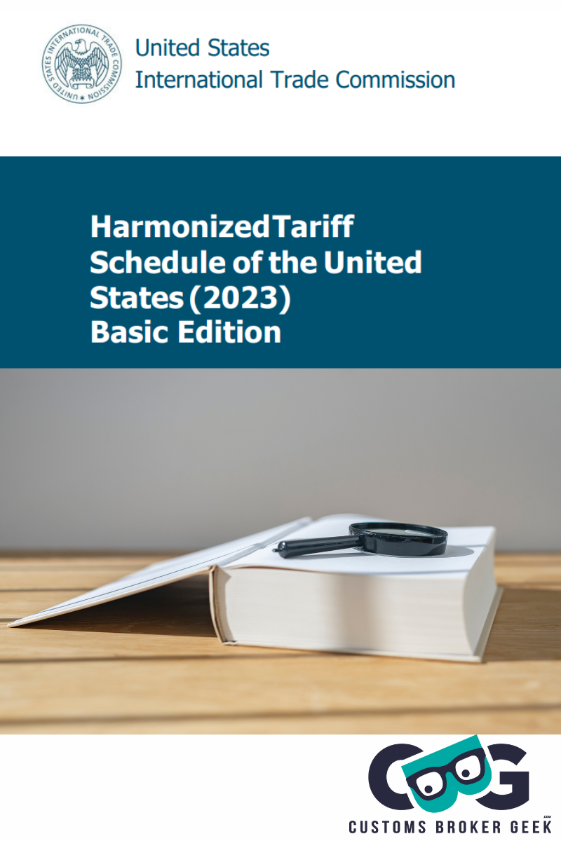 Harmonized Tariff Schedule of the United States (HTSUS) for the April 2025 Customs Broker Exam