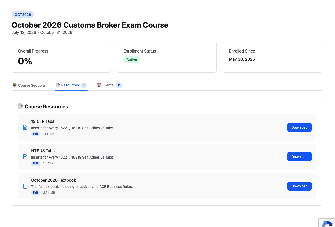 October 2026 CBLE Course